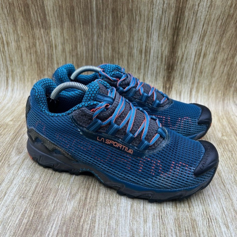 La Sportiva Wildcat Women's 7.5 Blue Orange Trail Running Shoes Hiking Sneakers‎